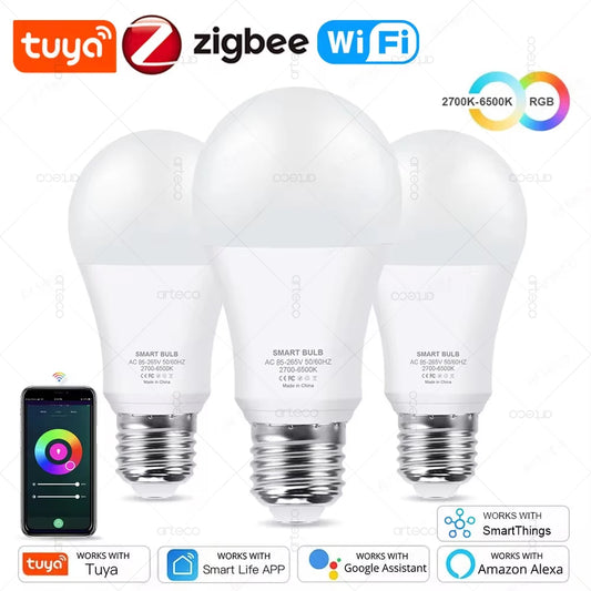 E27 Smart LED Bulbs WiFi/Zigbee