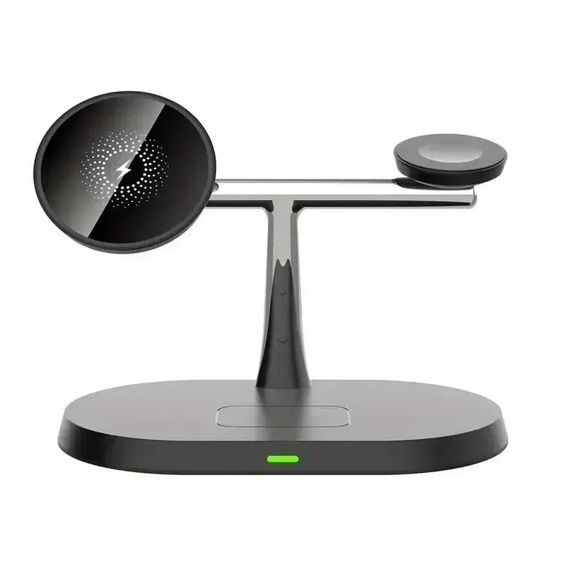 3-in-1 Magnetic Wireless Charging Station for iPhone, Apple Watch, and Airpods.