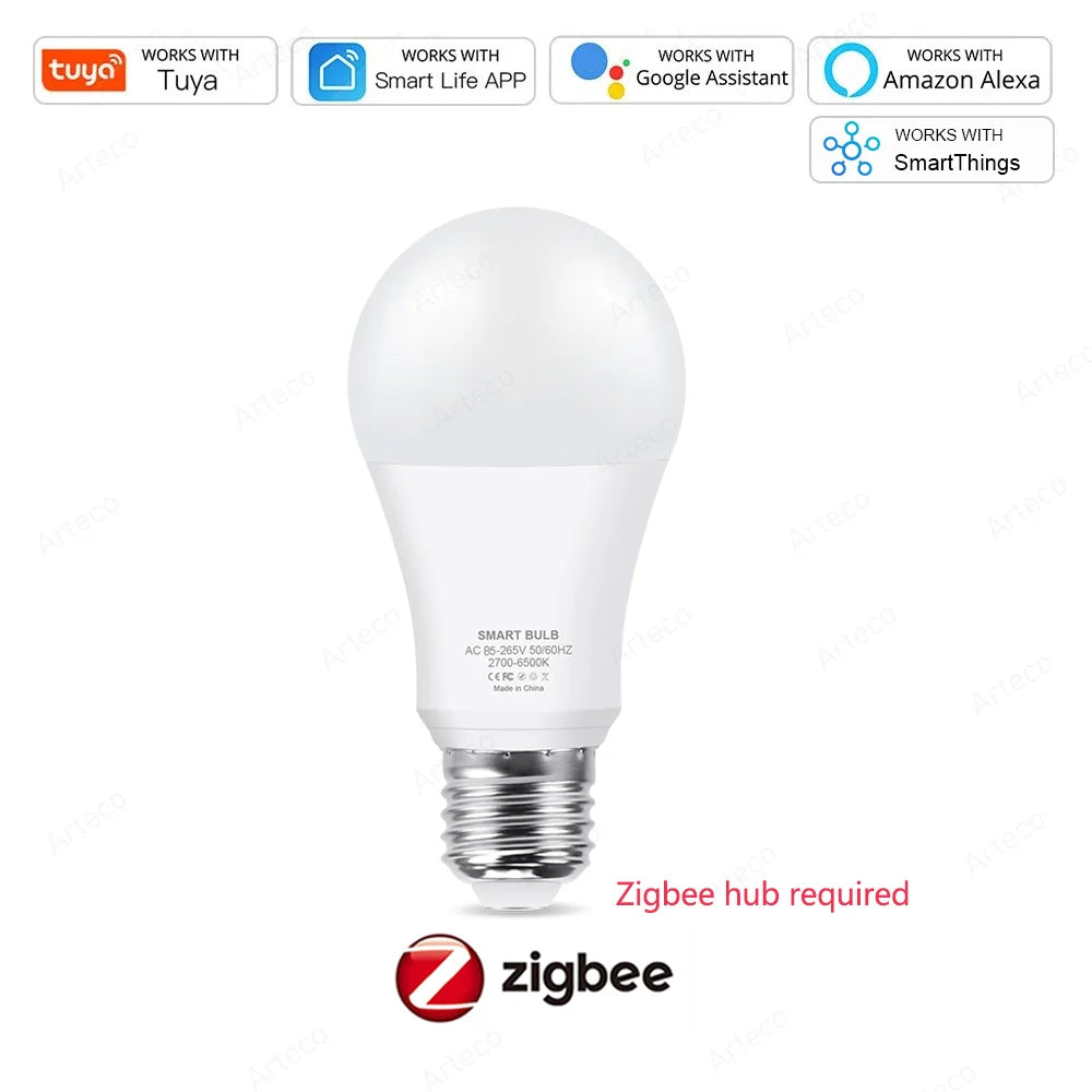 E27 Smart LED Bulbs WiFi/Zigbee