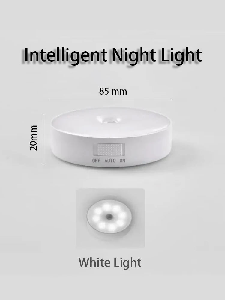 LED Round Sensor Light with Magnetic Suction