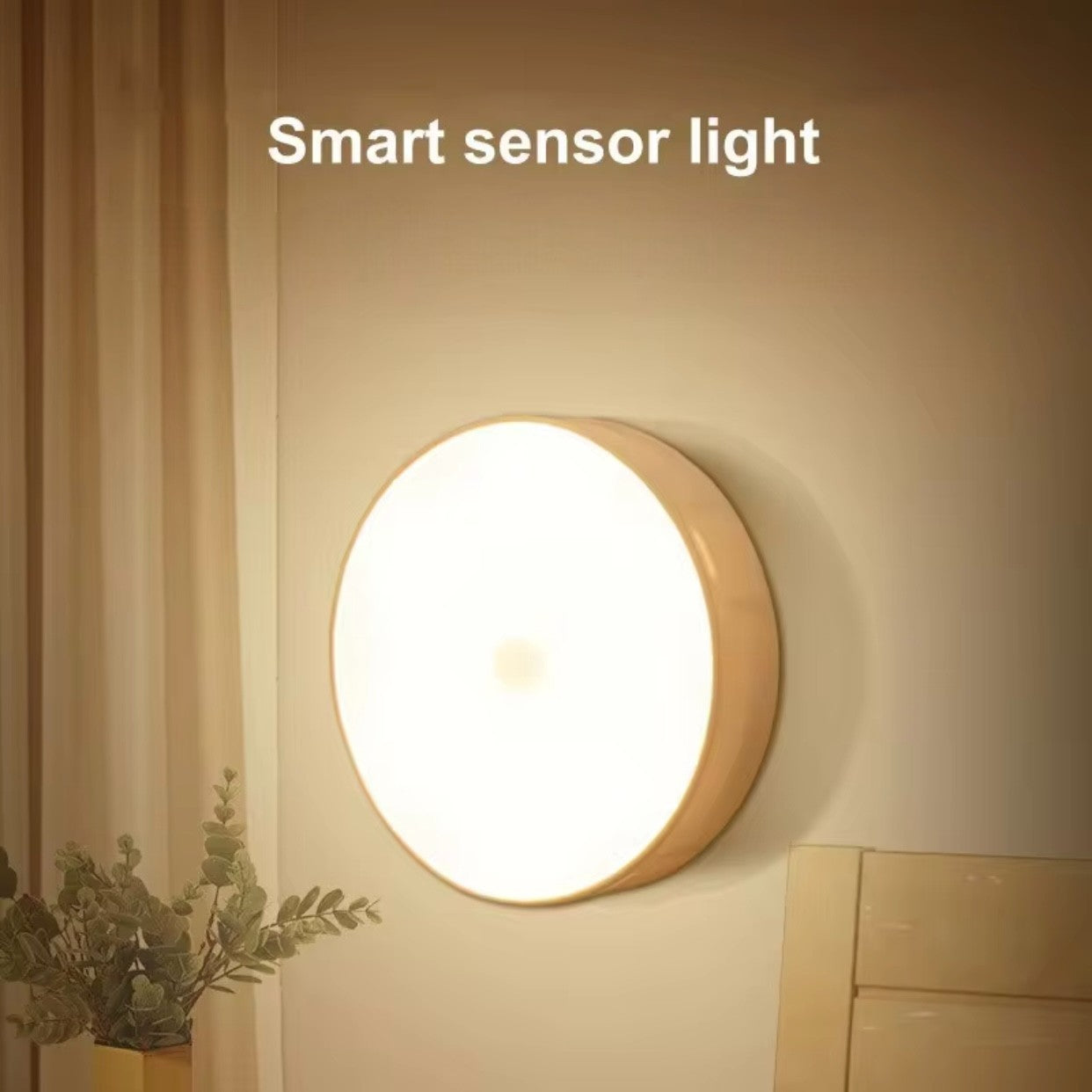 LED Round Sensor Light with Magnetic Suction